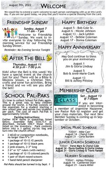 2022.08.07 - Bulletin Page 1