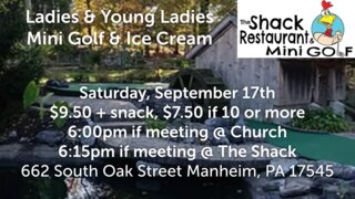 Ladies & Young Ladies Mini Golf & Ice Cream