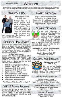 2022.08.28 - Bulletin Page 1