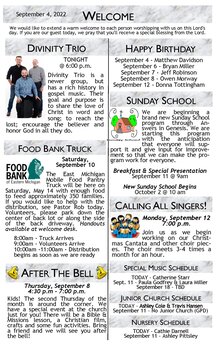 2022.09.04 - Bulletin Page 1