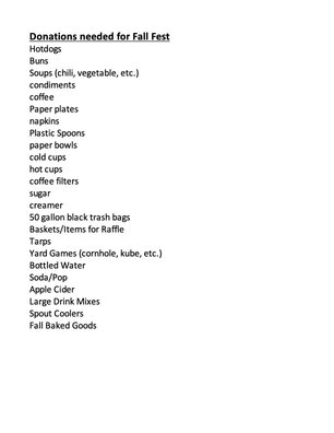 Fall Fest Donations Needed Copy