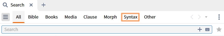 Creating a Syntax Search from the Search Panel