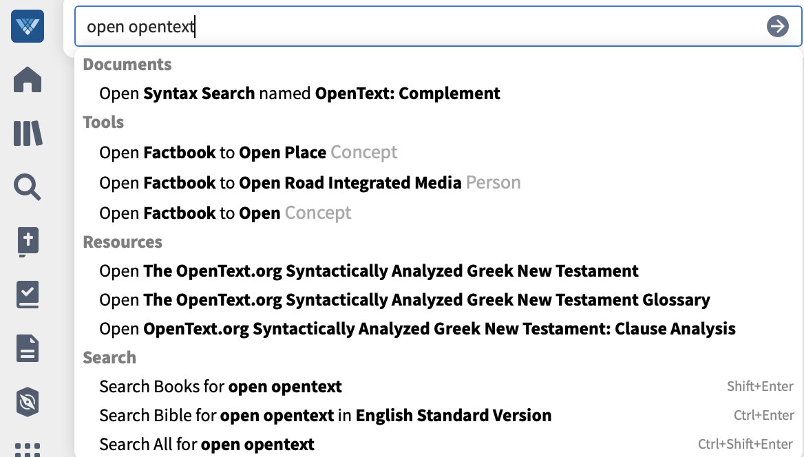 Greek Syntax Search – Verbum Support
