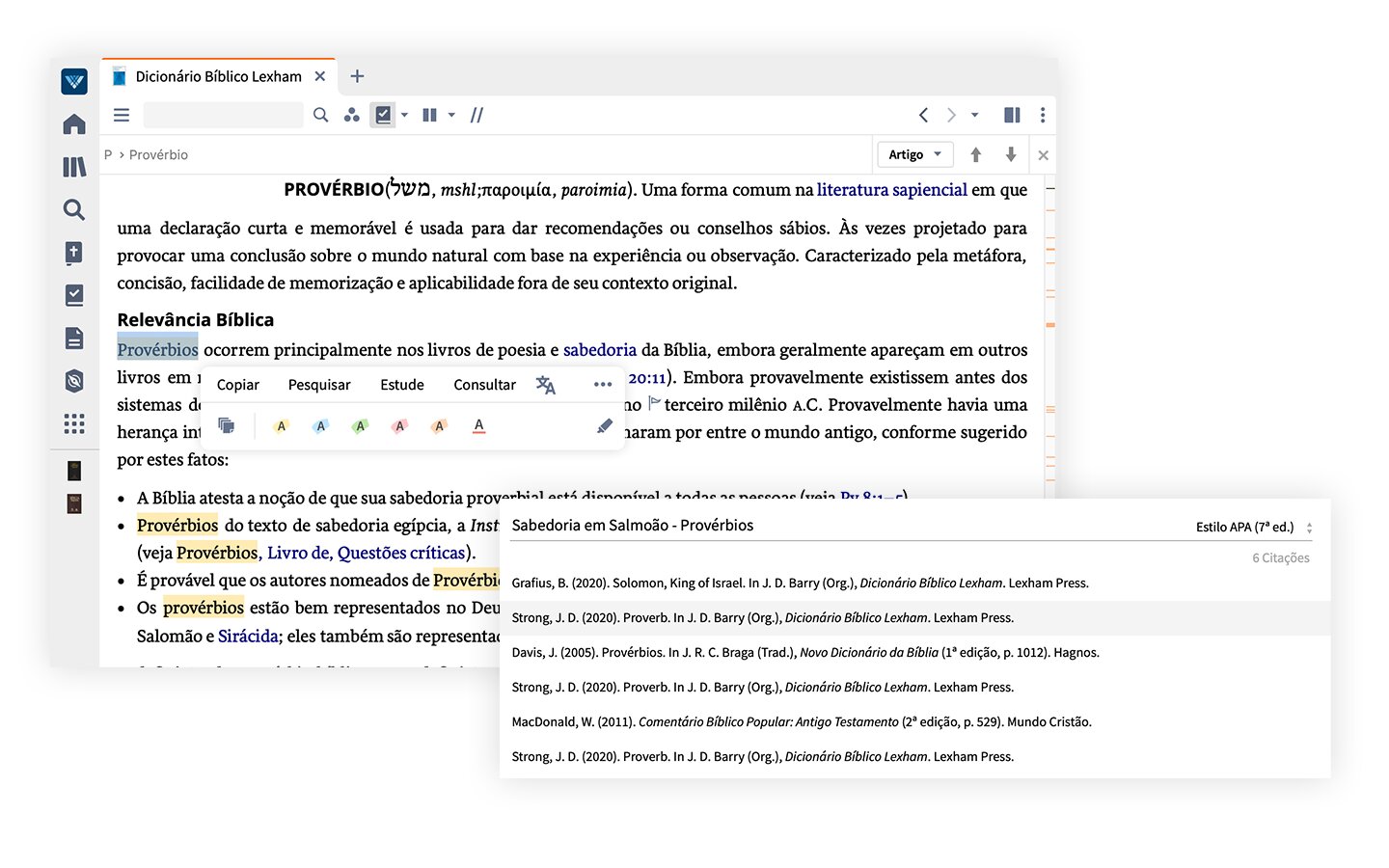 Ferramentas de Bibliografia Verbum 10