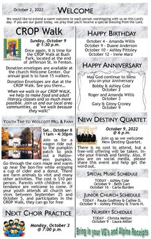 2022.10.02 - Bulletin Page 1