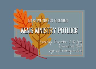 MEN's MINISTRY POTLUCK