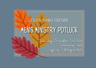 MEN'S MINISTRY POTLUCK - 1