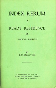 Index Rerum: A Ready Reference