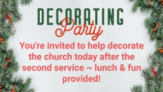 Church Decorating Party Today