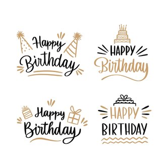 Lettering Birthday Badge Collection 23-2148886177
