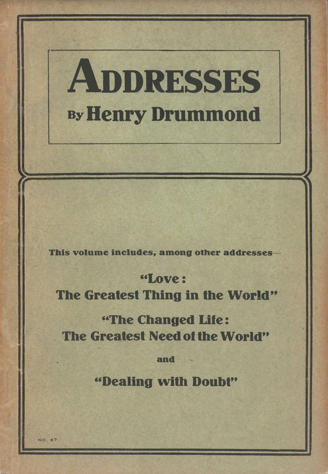 Addresses by Henry Drummond: Colportage Library