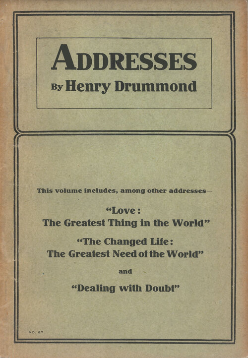 Addresses by Henry Drummond: Colportage Library