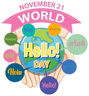 World Hello Day Banner Design 1308-120214