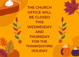The church office will be closed - 1