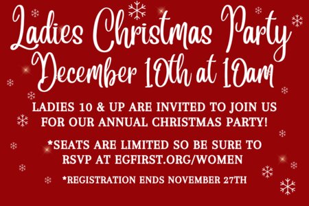Ladies Christmas Party 2022 December 10th at 10am - 1