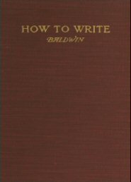 How to Write: A Handbook Based on the English Bible