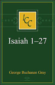 A Critical and Exegetical Commentary on Isaiah 1-27 (ICC)
