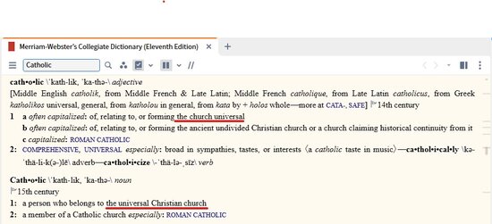 Merriam Webster's Collegiate Dictionary