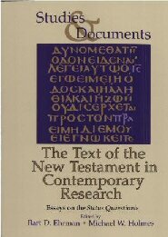 The Text of the New Testament in Contemporary Research