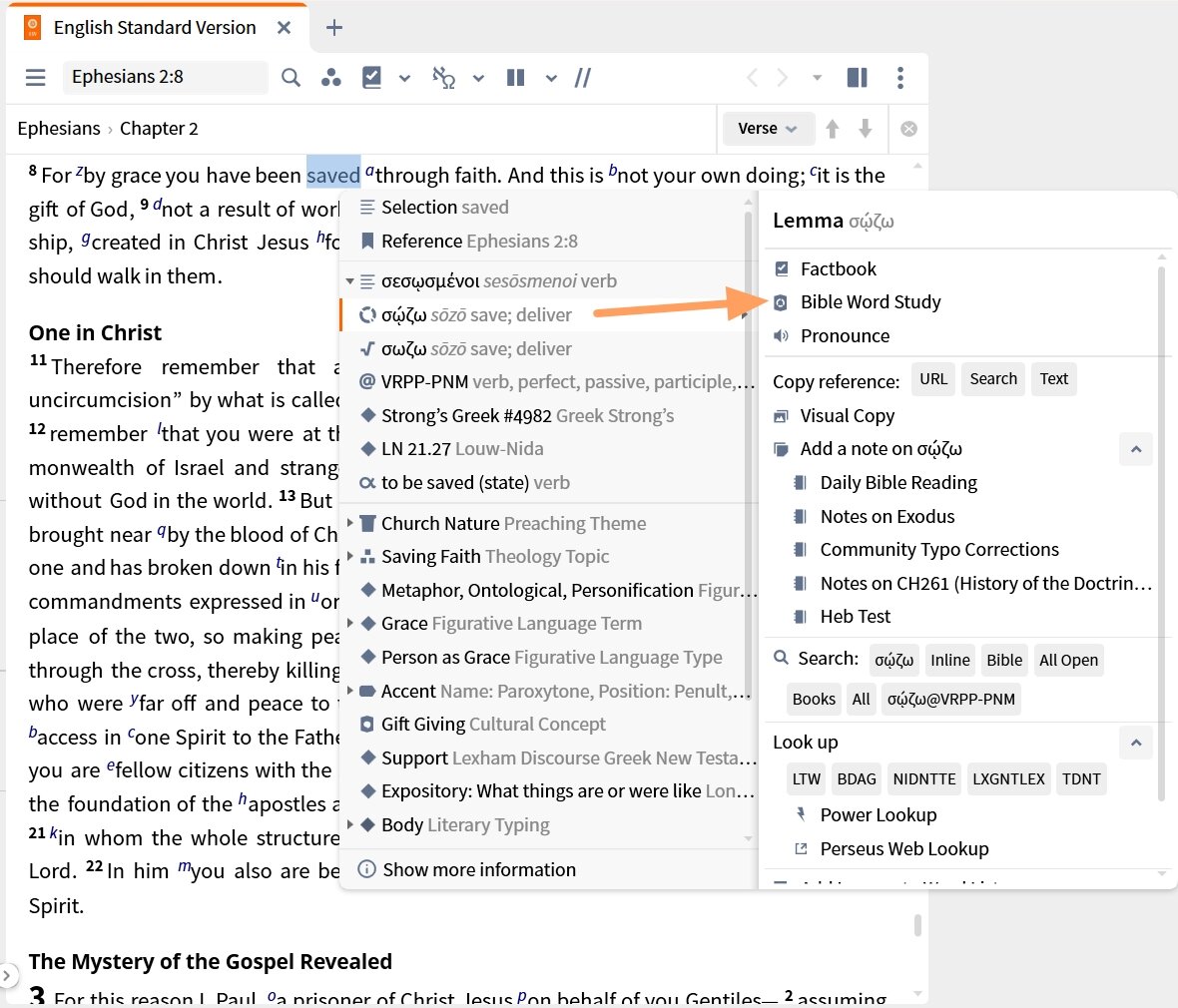 Open BWS from Context Menu