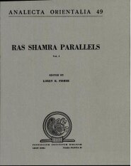 Ras Shamra Parallels: The Texts from Ugaritic and the Hebrew Bible, Vol. 1