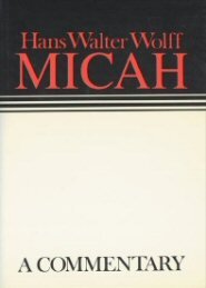 Continental Commentary Series: Micah (CC)