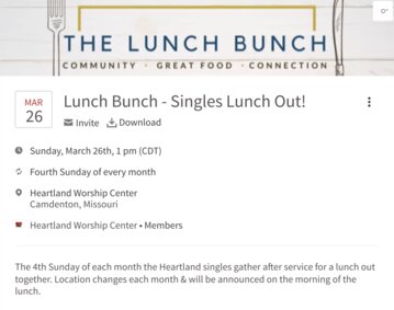 March 26 Lunch Bunch