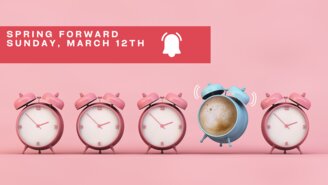 Pink Spring Forward Daylight Saving Time Facebook Cover - 1