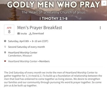April 8 Mens Prayer