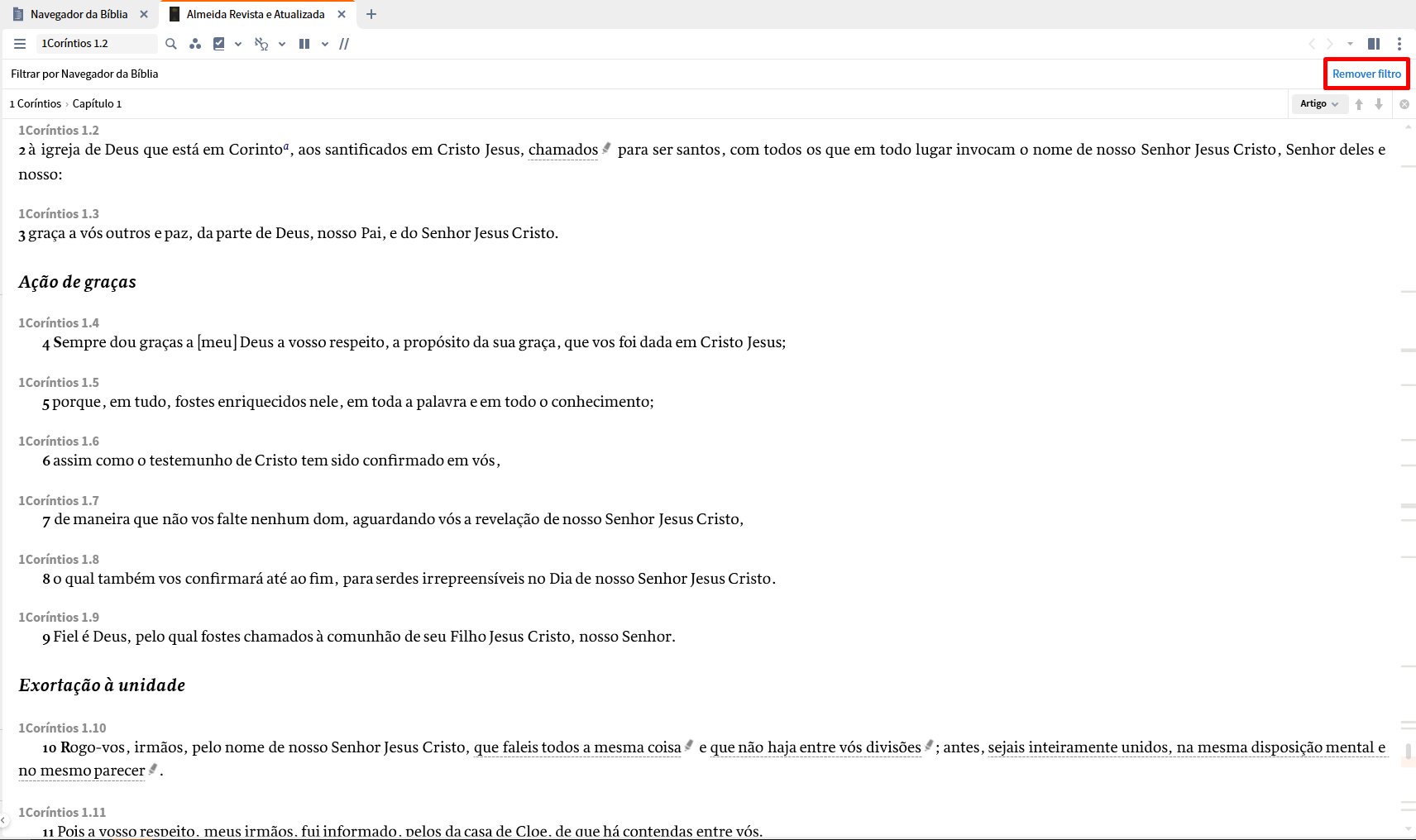 12 Exibir resultados no painel de recursos