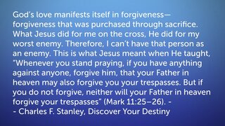 God's Love - Forgiveness - Charles Stanley