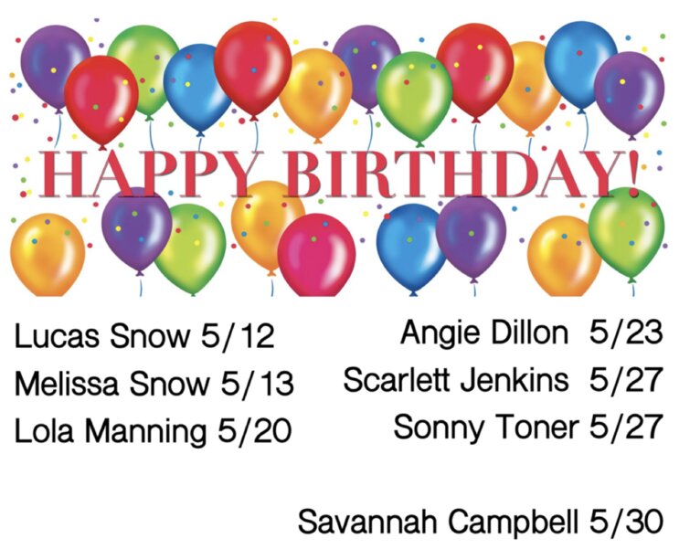 May 2023 birthdays