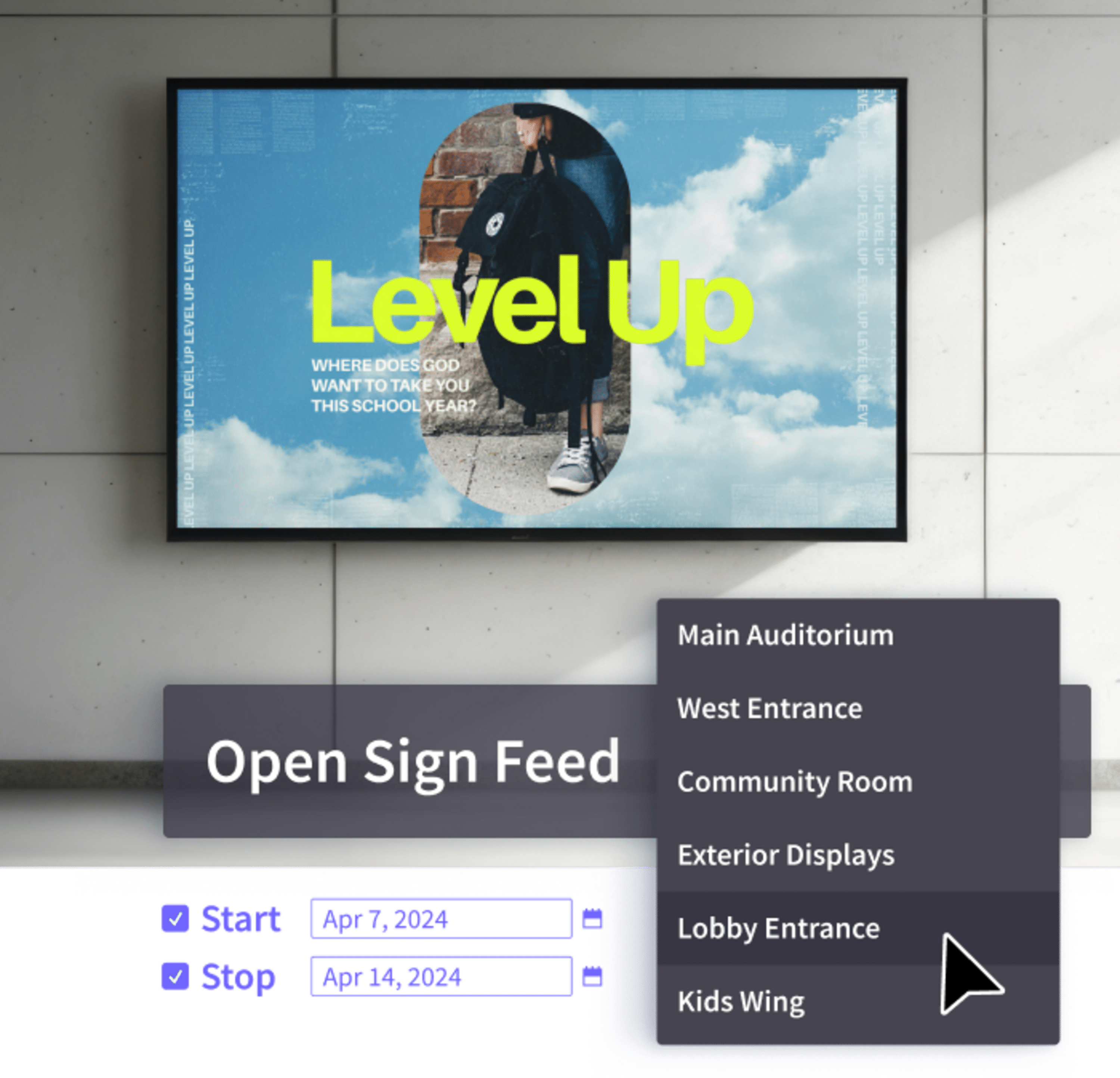 Proclaim Digital Signage illustration