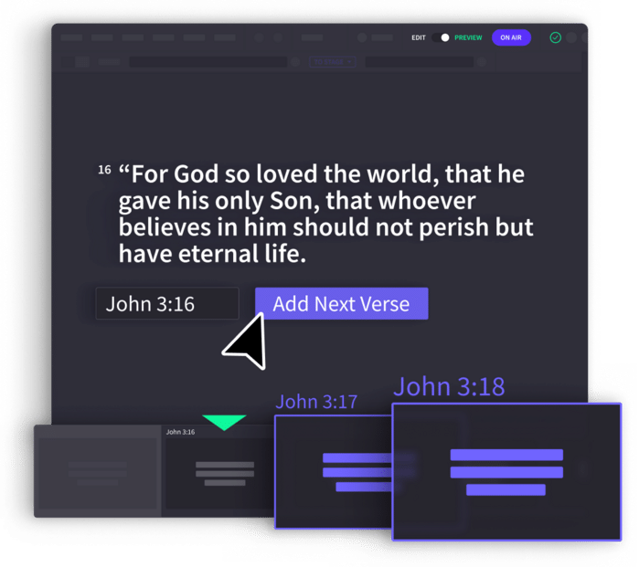 Next verse button
