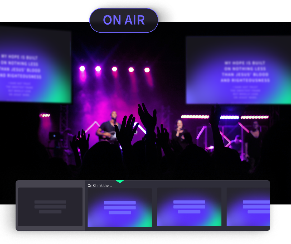 Proclaim presentation software in action