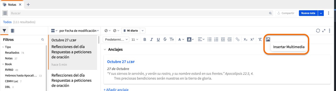 Insertar multimedia