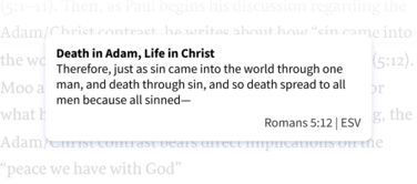 Themelios Scripture showing Romans 5:12