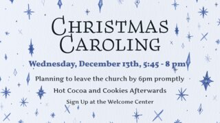 Christmas Caroling Announcement