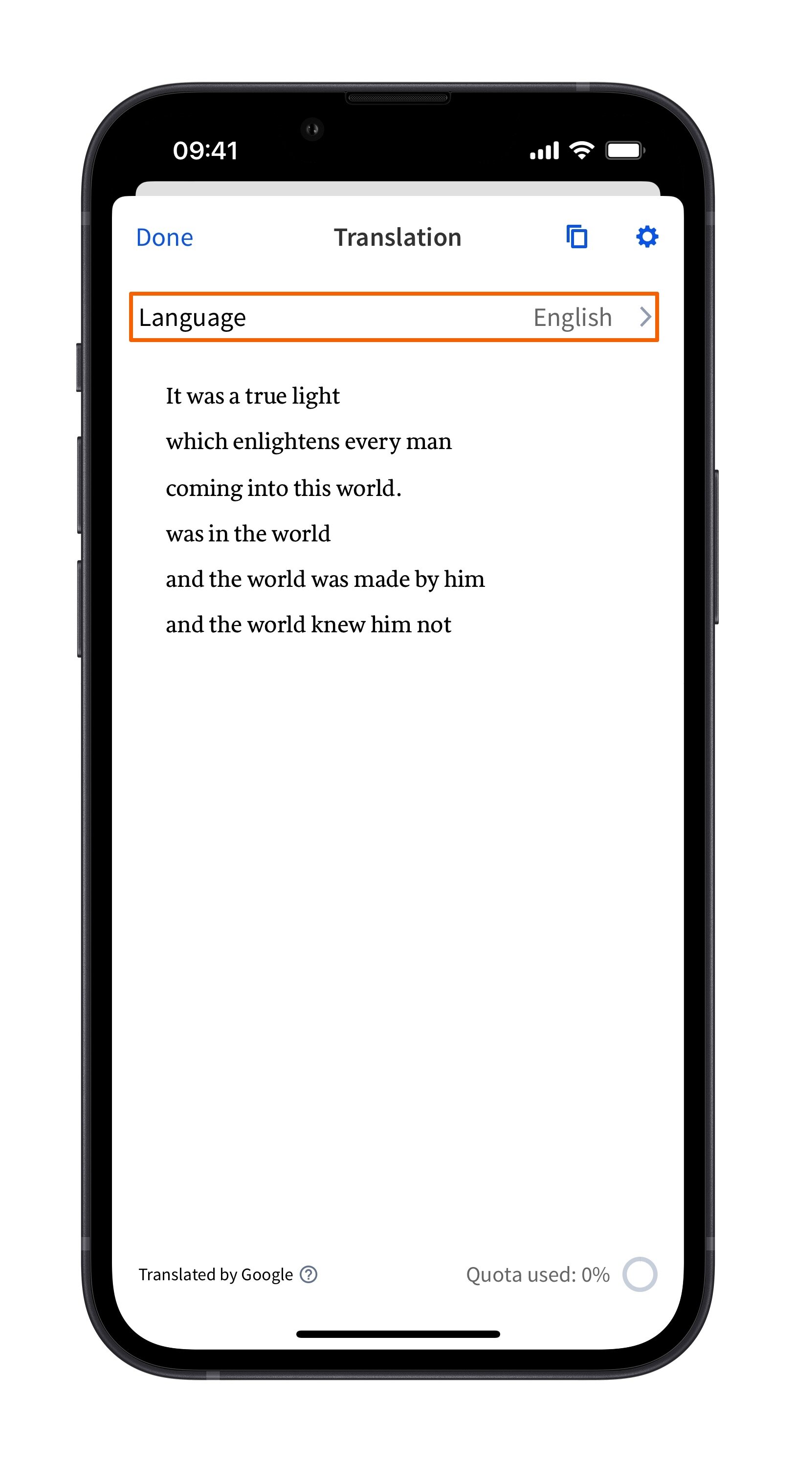 Open Language Picker