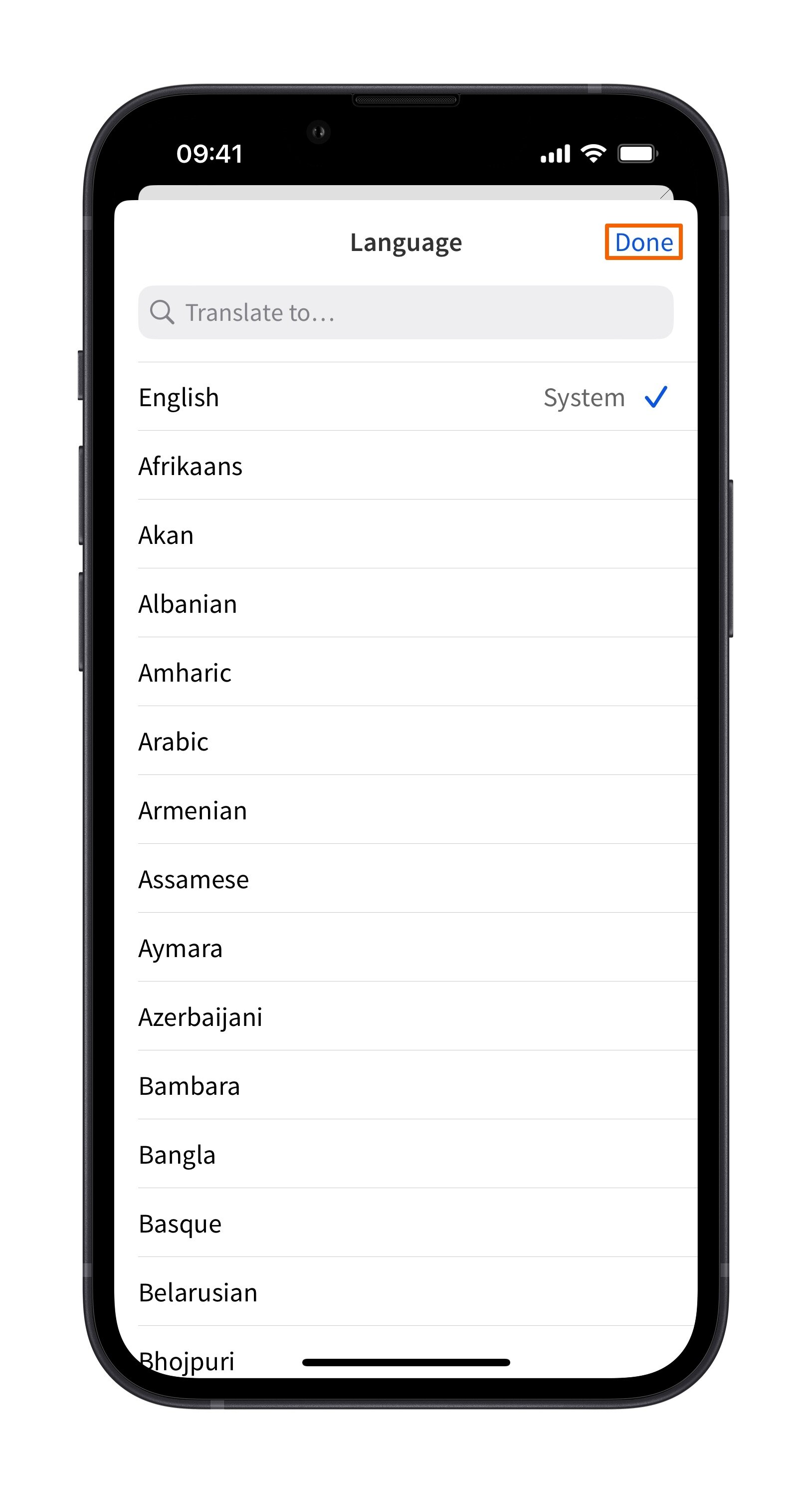 Select A Language