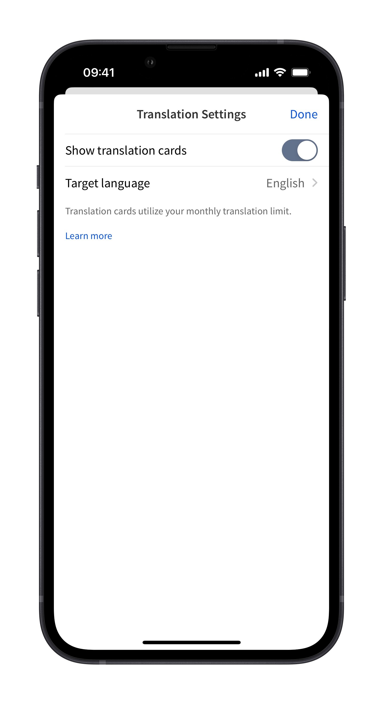 Translation Settings