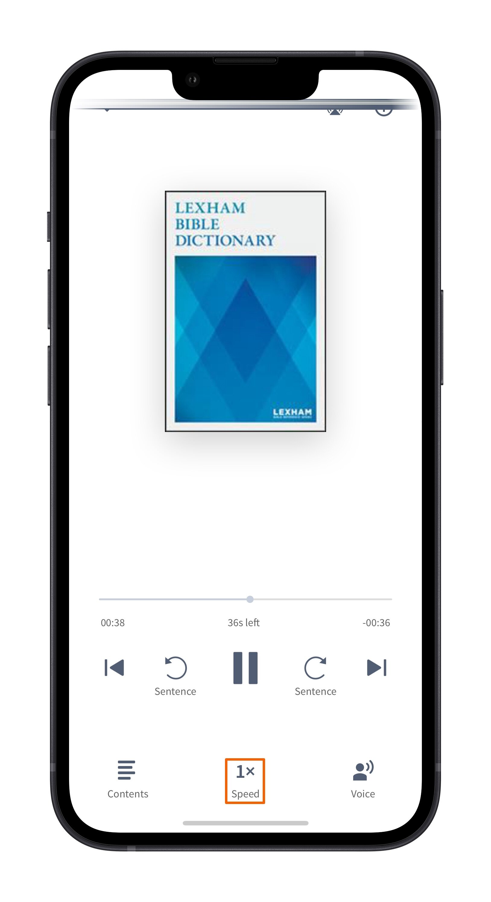 Tap playback speed
