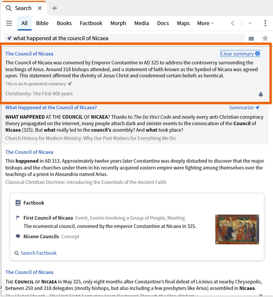 Smart Search – Summarize (Smart-Suche – Zusammenfassen)