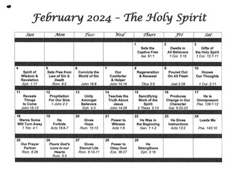 Prayer Calendar - Feb 2024