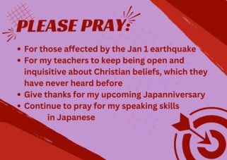 Elle Jan 24 Prayer Update