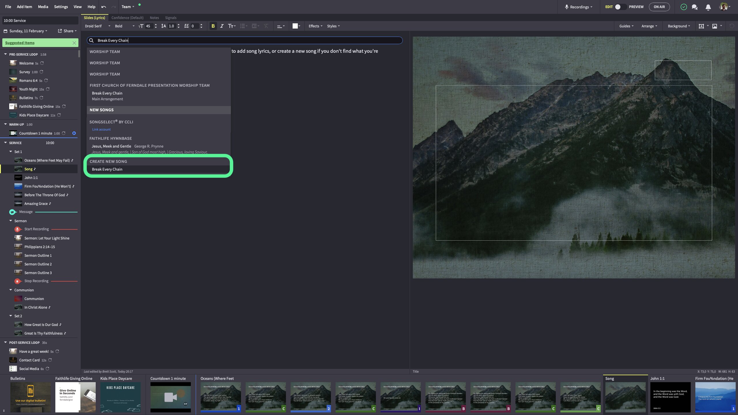 4 Click Create New Song