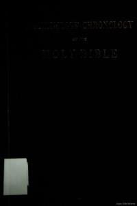 Auchincloss' chronology of the Holy Bible