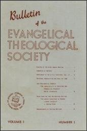 Journal of the Evangelical Theological Society Volume 1