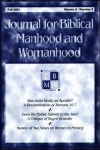 Journal for Biblical Manhood and Womanhood Volume 3