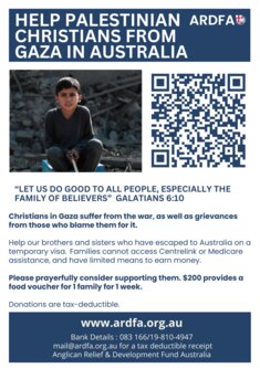 Emergencies  A5 - Palestinian Christians Gaza